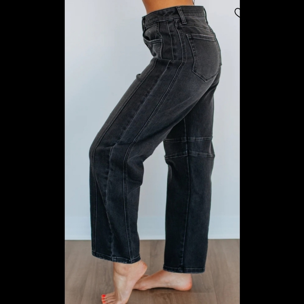 Flying Monkey Black Wide Leg Jeans - Picture 2 of 7